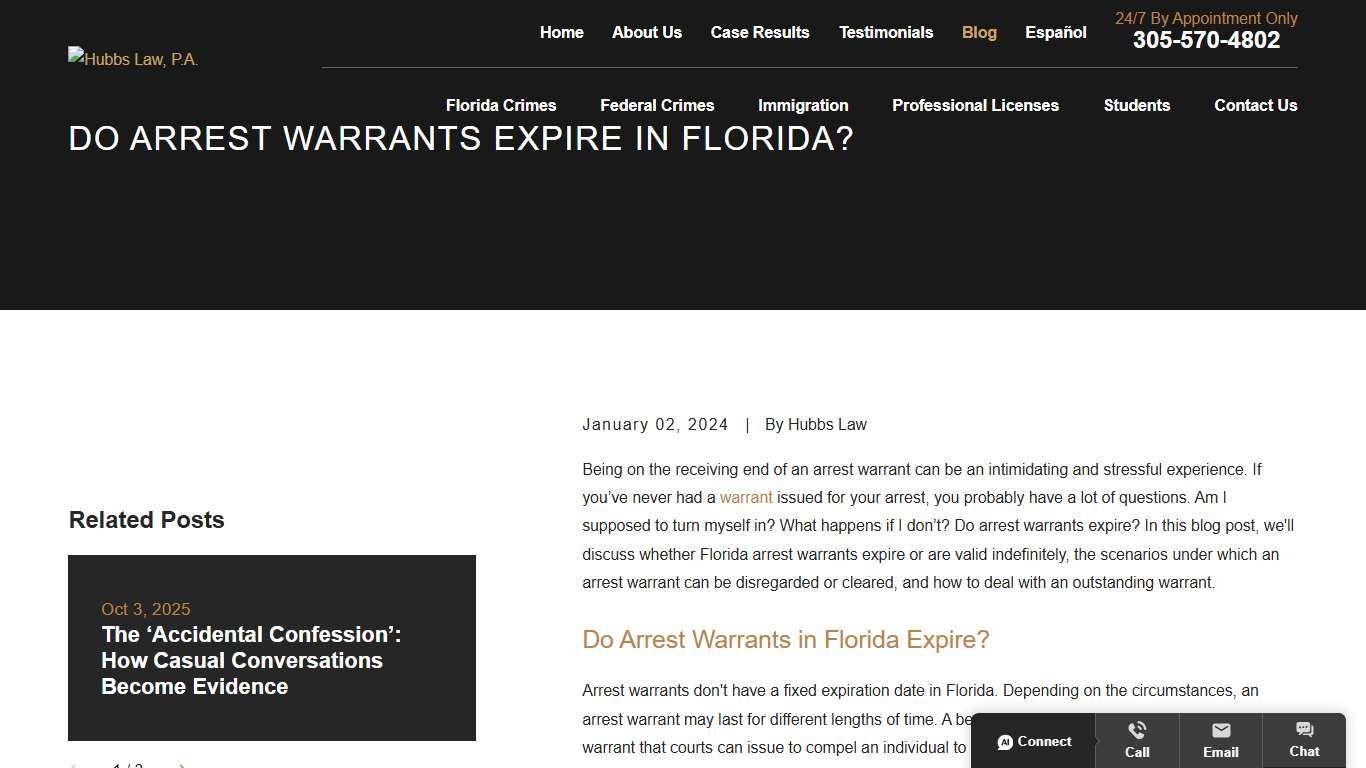 Do Arrest Warrants Expire in Florida?
