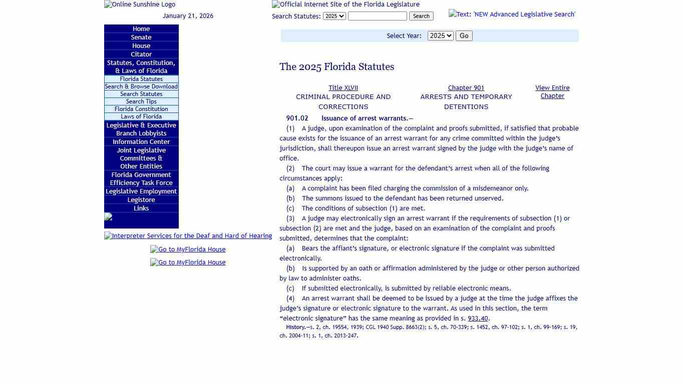 Statutes & Constitution :View Statutes : Online Sunshine